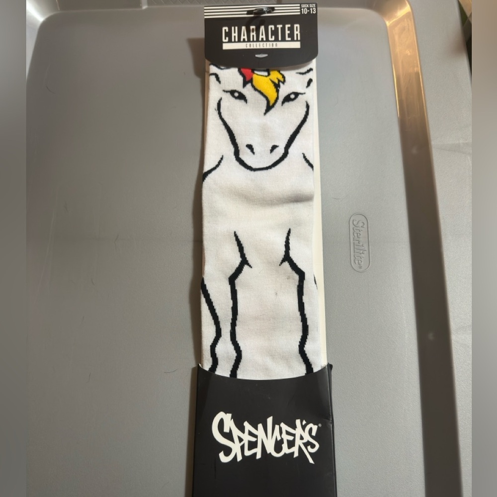 NWT Spencer's White Unicorn Socks